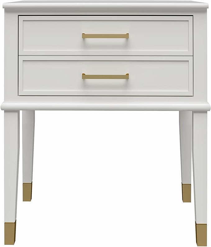 CosmoLiving by Cosmopolitan Westerleigh End Table, White - LeafyLoom