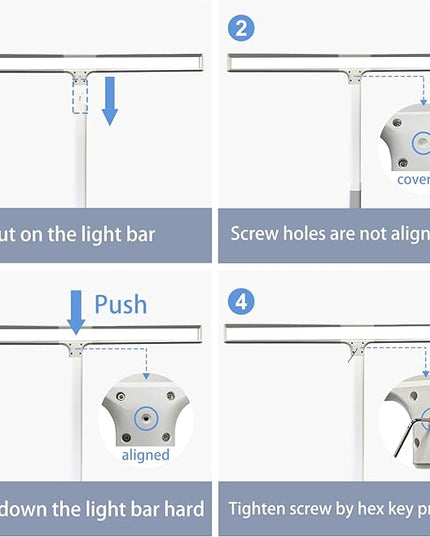 PHIVE LED Task Lamp, 20 Watt Super Bright Desk Lamp with Clamp, Dimmable Gooseneck Monitor Lamp(4 Color Modes, 5-Level Dimmer, Memory Function, Highly Adjustable Office Light/Workbench Lamp) Silver - LeafyLoom