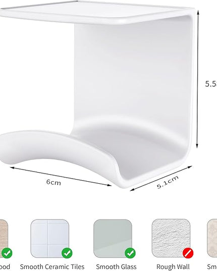 HomeMount Headphone Hook Under Desk - Headphone Holder Under Table, Adhesive Gaming Headphone Stand Hanger Desk Mount for Most Headphone（White） - LeafyLoom