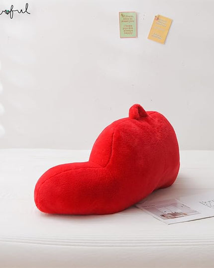 Aimuan Reading Pillow Bed Rest Wedge Adult Backrest Pillow with Arms Back Support for Sitting Up in Bed Cushion Incline Rest Sleeping Snoring Pillow,Red Standard - LeafyLoom