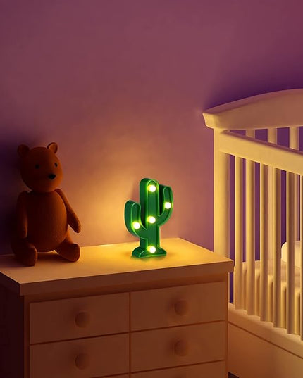 8 Pcs LED Night Light Cactus Night Table Lamp Cactus Party Decorations Cute Mini Cactus Lamp LED Cactus Light for Bedroom Garden Home Cinco De Mayo Mexican Party Decor Gift (2.76 x 4.72 x 0.98 In) - LeafyLoom