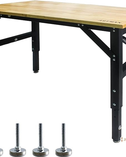 NicBex Laik-DW-00032-DX Desks, 48.03" W x 24.01" D x 41.33" H, Oak+Black - LeafyLoom