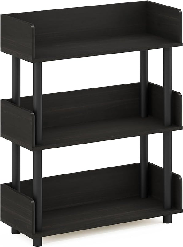 Furinno Turn-N-Tube 3-Tier Toolless Freestanding Multipurposes Display Rack, Espresso - LeafyLoom