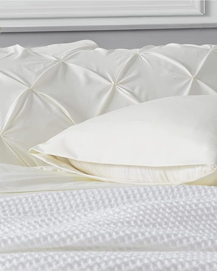 Bedsure Full Size Comforter Sets - Bedding Sets Full 7 Pieces, Bed in a Bag Ivory Bed Sets with Comforter, Sheets, Pillowcases & Shams, Adult & Kids Bedding - LeafyLoom