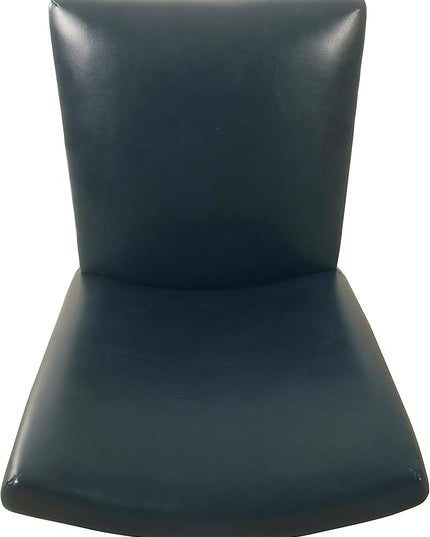 HomePop Parsons Classic Dining Chairs, Pack of 2, Dark Blue Faux Leather (Set of 2) - LeafyLoom
