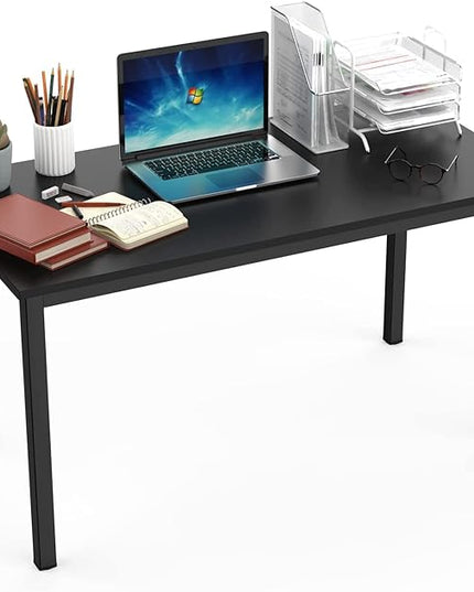 SogesGame Computer Desk,47.2 inches Desk& Workstations for Home Office, Writing Study Corner Desk,Modern Simple Style Laptop Table,Easy to Assemble, Black - LeafyLoom