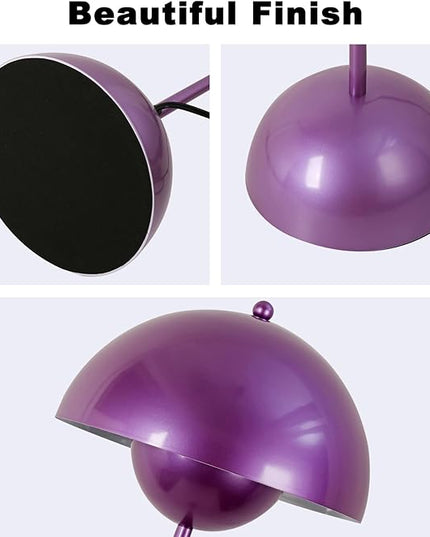 COSYLUX Modern Floor Lamp for Living Room, Industrial Tall Standing Lamp for Bedroom, Metal Shade Reflecting Light reading Floor Lamp for Office, Nursery Room, Corner(Pearl Purple) - LeafyLoom