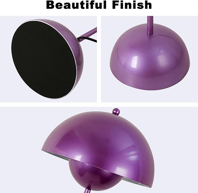 COSYLUX Modern Floor Lamp for Living Room, Industrial Tall Standing Lamp for Bedroom, Metal Shade Reflecting Light reading Floor Lamp for Office, Nursery Room, Corner(Pearl Purple) - LeafyLoom
