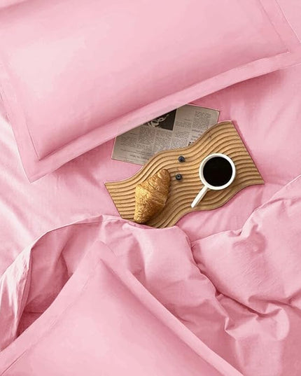 ETDIFFE Pink Full Size Comforter, 3 Piece Aesthetic Modern Bedding Set - Soft & Lightweight All Season Microfiber Down Alternative Bed Comforter with 2 Pillow Shams for Women Girls - LeafyLoom