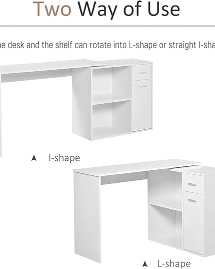 NicBex Kimberly-DW-00214-LWJ Home Office Desks, 46"x15.75"x29.25", White - LeafyLoom