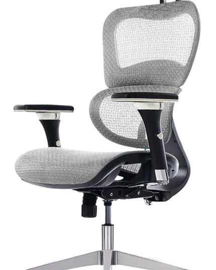 Oline ErgoPro Ergonomic Office Chair - Rolling Desk Chair with 4D Adjustable Armrest, 3D Lumbar Support and Blade Wheels - Mesh Computer Chair, Gaming Chairs, Executive Swivel Chair (Light Gray) - LeafyLoom