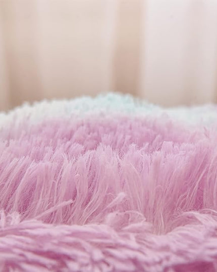 Aimuan Reading Pillow Bed Rest Wedge Large Adult Backrest Pillow with Arms Back Support for Sitting Up in Bed Cushion Incline Rest Sleeping Snoring Pillow, Blue-Purple, Large - LeafyLoom