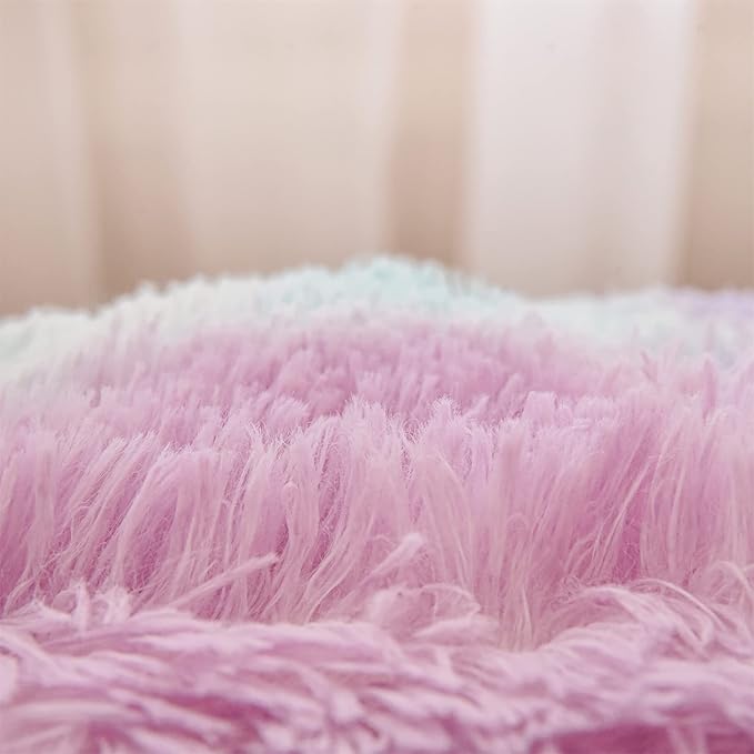 Aimuan Reading Pillow Bed Rest Wedge Large Adult Backrest Pillow with Arms Back Support for Sitting Up in Bed Cushion Incline Rest Sleeping Snoring Pillow, Blue-Purple, Large - LeafyLoom