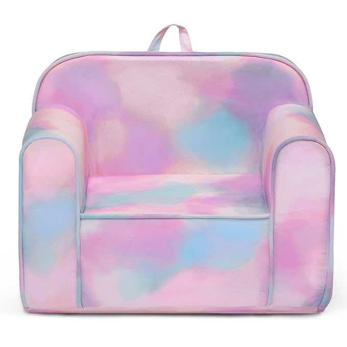 Delta Children Cozee Chair for Kids for Ages 18 Months and Up, Tie Dye - LeafyLoom