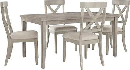 Signature Design by Ashley Parellen Modern Farmhouse Rectangular Dining Room Table, Gray - LeafyLoom