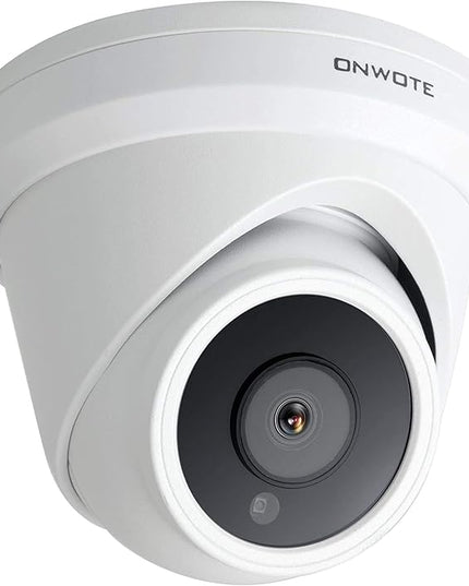 ONWOTE 4K 8MP UltraHD PoE IP Security Camera, AI Human Vehicle Detection, 3840x2160 8 Megapixels, 128° FoV, Video Audio, Indoor Outdoor, Commercial Wired Camera for Business, Add-on to PoE NVR System ONWOTE