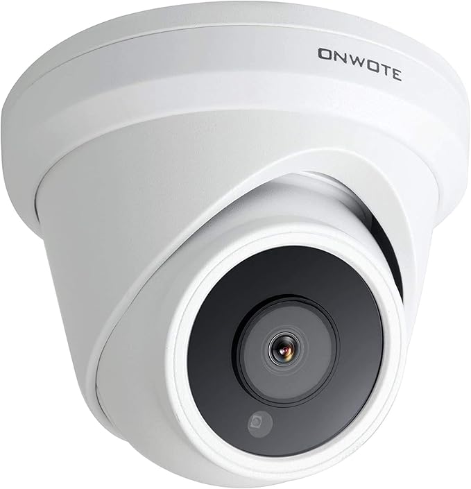 ONWOTE 4K 8MP UltraHD PoE IP Security Camera, AI Human Vehicle Detection, 3840x2160 8 Megapixels, 128° FoV, Video Audio, Indoor Outdoor, Commercial Wired Camera for Business, Add-on to PoE NVR System ONWOTE