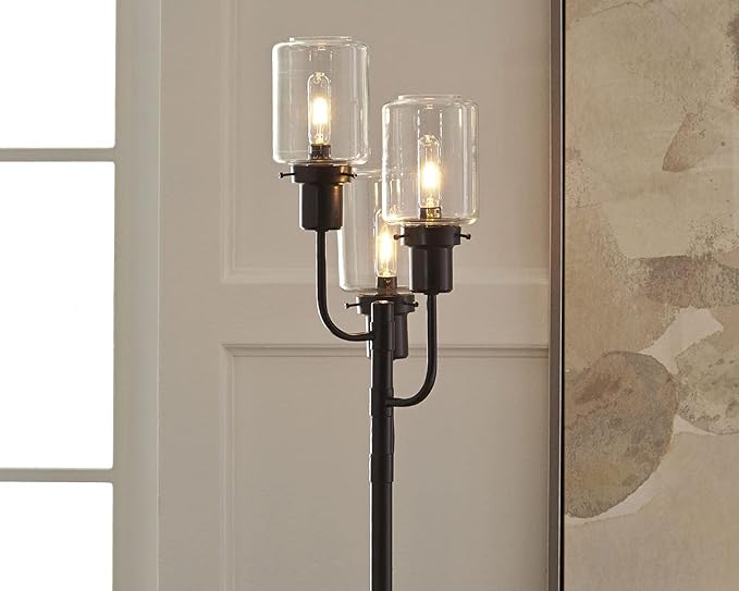 Signature Design by Ashley L207171 Jaak Floor Lamp, 13" x 13" x 59.75", Bronze Finish - LeafyLoom