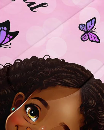 Black Girl Comforter Set Twin for Kids Teens,God Says You are Comforter Set for Black Women,Black Girl Magic Bedding Set,African American Girl Bed Bedroom Set - LeafyLoom