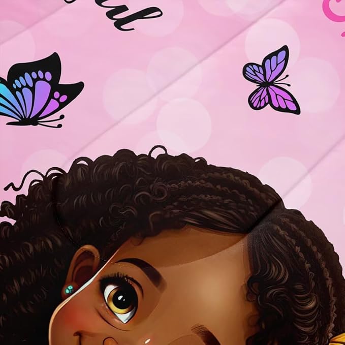 Black Girl Comforter Set Queen for Kids Teens,God Says You are Comforter Set for Black Women,Black Girl Magic Bedding Set,African American Girl Bed Bedroom Set - LeafyLoom