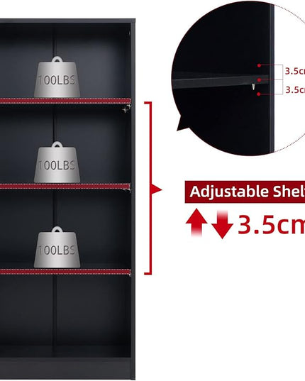 Sunon 4 Shelf Wood Bookcase Freestanding Display Shelf Adjustable Layers Bookshelf for Home Office Library Small Narrow Space (Black, 4-Layers) - LeafyLoom