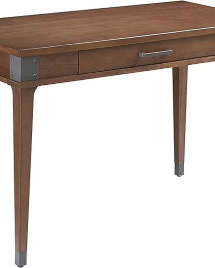Leick Home 84401 Laptop Desk with Drawer in Aged Barrel 1 Drawer in Aged Barrel - LeafyLoom