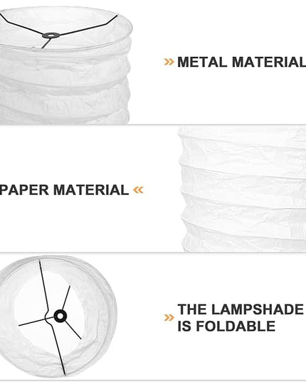 STOBOK Paper Floor Lamp Shades Light Japanese Style Standing Lamp Table Light Cover Barrel Chandelier Protector for Living Room Home Hotel - LeafyLoom