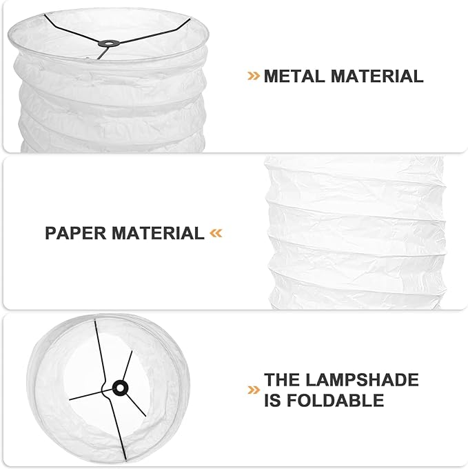 STOBOK Paper Floor Lamp Shades Light Japanese Style Standing Lamp Table Light Cover Barrel Chandelier Protector for Living Room Home Hotel - LeafyLoom
