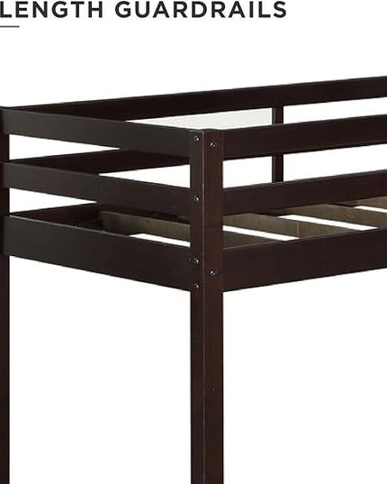 DHP DA8377-E Milton Twin, Espresso Loft Bed - LeafyLoom
