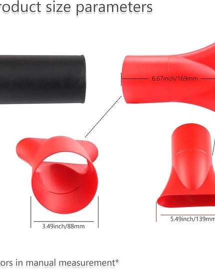 Flat Nozzle for Milwaukee M18 2724-20 & 2724-21 Fuel Leaf Blower, Work for Drying, Blow-Drying - Leaf Blower Flat Nozzle Tip (Red) - LeafyLoom