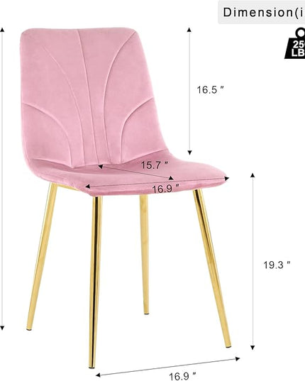 NicBex Haerin-SD-00367-LWJ Dining Chairs, 33.9"x18.1"x17.3", Pink - LeafyLoom