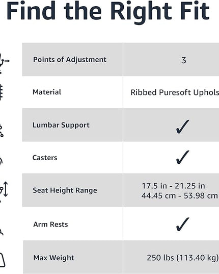 Amazon Basics Executive Modern Office High-Back Adjustable Rolling Computer Desk Chair with Armrests, 360 Swivel, 330 Pound Capacity, Chrome, Stunning White Faux Leather, 23.9"D x 24.69"W x 41.5"H - LeafyLoom