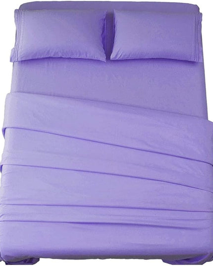 SONORO KATE Bed Sheet Set Super Soft Microfiber 1800 Thread Count Luxury Egyptian Sheets 16-Inch Deep Pocket，Wrinkle-4 Piece (Lavender, California King) - LeafyLoom