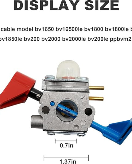 C1U-W12A Carburetor with Air Filter Repower Kit Replacement for Poulan FL1500 FL1500LE Leaf Blower C1U-W12B 530071629 - LeafyLoom