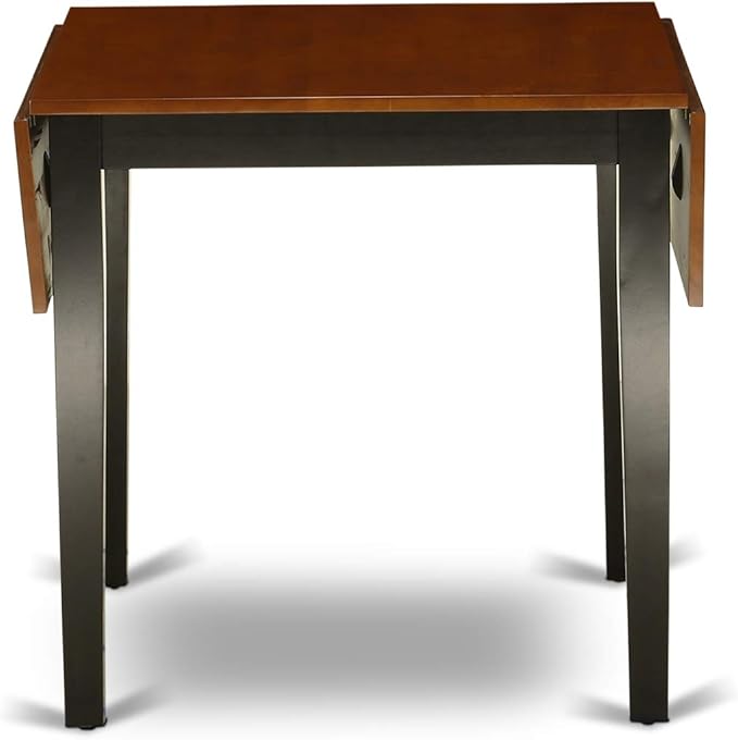 East West Furniture NDNI5-BCH-W Norden 5 Piece Set for 4 Includes a Rectangle Table with Dropleaf and 4 Kitchen Dining Chairs, 30x48 Inch - LeafyLoom