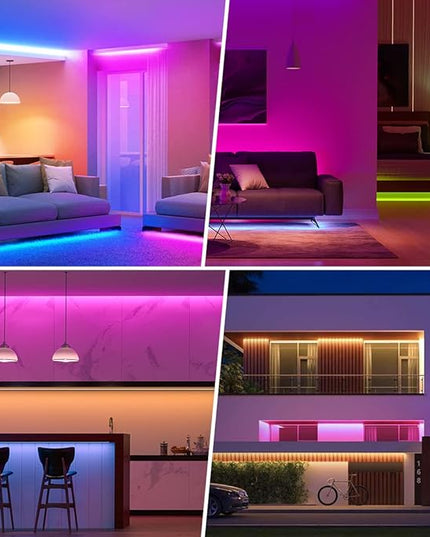 BTF-LIGHTING RGBCCT 5 Colors in 1 LED 5050SMD RGBWW RGB+Dimmable Tunable Color Temperature 2700K-6500K 16.4ft 60LEDs/m 300LEDs DC24V Multi-Colored Tape Lights IP67 White PCB(No Adapter or Controller) BTF-LIGHTING