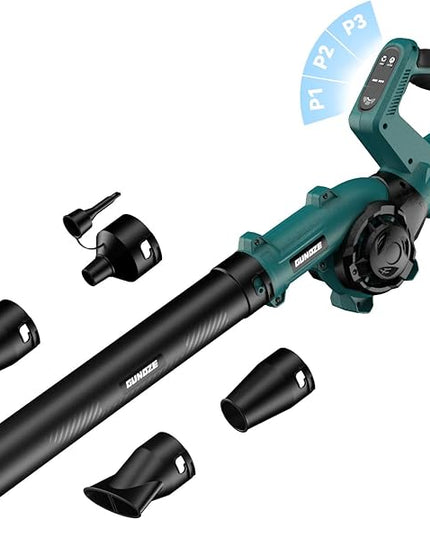 Leaf Blower, Cordless Leaf Blower for Makita 18V Battery, 3 Speed Modes Up to 200MPH, 270° Rotatable Electric Leaf Blower with 4 Blowing Nozzles for Lawn Care and Yard(Battery Not Included) - LeafyLoom