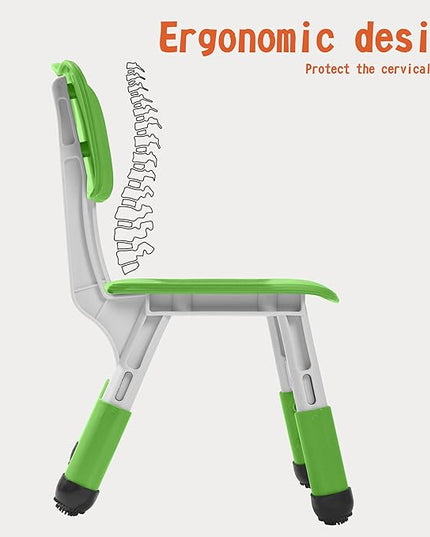 Kids' Desk Chairs Adjustable Height is Suitable for Children's Chairs Used in Families, Schools and Day-Care Between 2-10 Years Old The Max Bearing Capacity is 220LB(6PCS-Grey) - LeafyLoom
