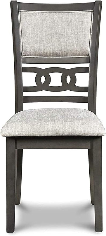 New Classic Furniture Gia Drop Leaf Dining Table with Two Chairs, 42-Inch, Gray - LeafyLoom