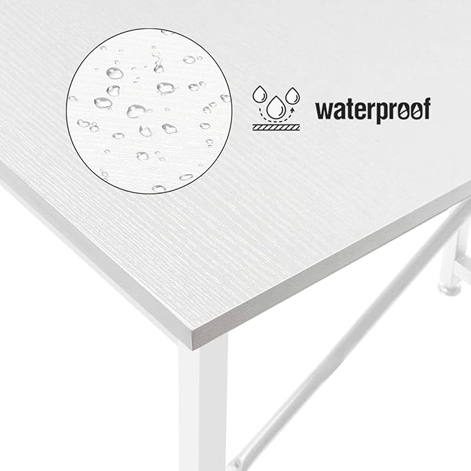 Lufeiya White Computer Desk for Bedroom - 40 inch Simple Modern Study Table Kid Girls Student Home Office Writing Desk, White - LeafyLoom