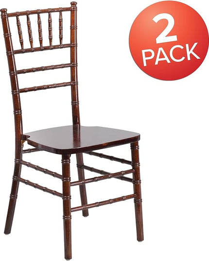 Flash Furniture 2 Pack HERCULES Series Fruitwood Chiavari Chair - LeafyLoom