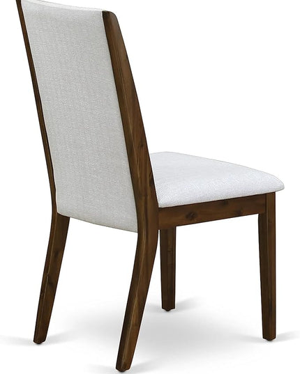 East West Furniture OXLA3-AWA-05 Oxford 3 Piece Room Furniture Set Consist of a Square Dining Table and 2 Upholstered Chairs, 36x36 Inch - LeafyLoom