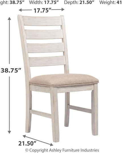 Signature Design by Ashley Skempton Modern Farmhouse Dining Room Chair, 2 Count, Whitewash - LeafyLoom