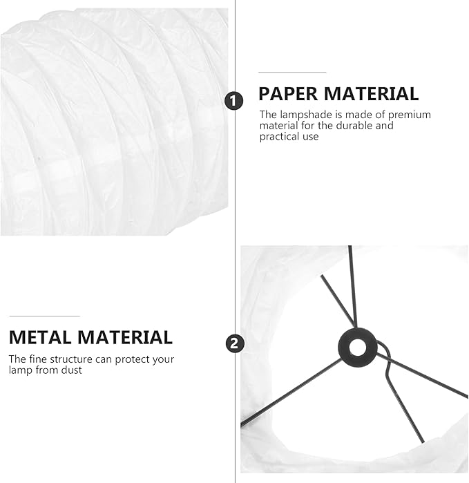 Paper Floor Lamp Shades Nordic Style Table Light Shades Barrel Chandelier Protector for Home Hotel Bedside Desk Wall - LeafyLoom
