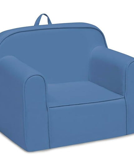 Delta Children Cozee Chair -Foam Kids Chair for Ages 18 Months and Up, Indigo - LeafyLoom
