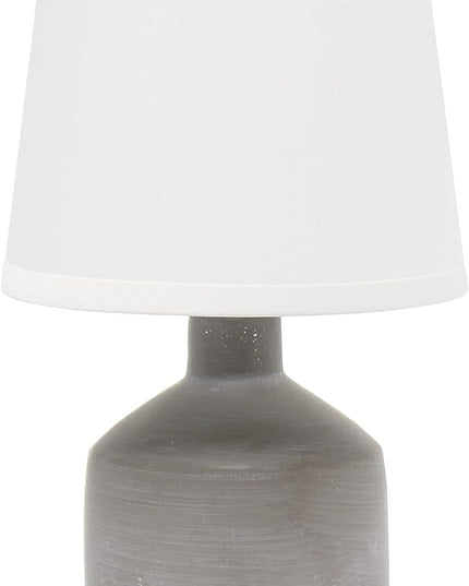 Simple Designs LT2080-GRY Mini Bocksbeutal Concrete Table Lamp, Gray - LeafyLoom