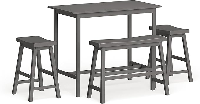 Safavieh Home Collection Haley 4Pc Pub Set, Grey - LeafyLoom