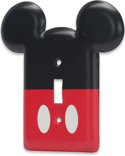 Disney Mickey Mouse Metal Light Switch Plate - Mickey Mouse Switch Plate Decoration for Kids' Bedroom, Play Room or Movie Room - LeafyLoom