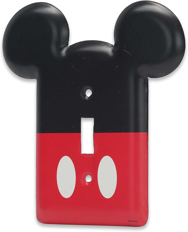 Disney Mickey Mouse Metal Light Switch Plate - Mickey Mouse Switch Plate Decoration for Kids' Bedroom, Play Room or Movie Room - LeafyLoom