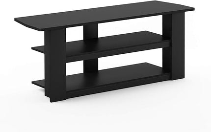 Furinno Parsons 42-in TV Entertainment Center, Standard 42.1"(W) x16.5(H) x13.4(D), Black - LeafyLoom